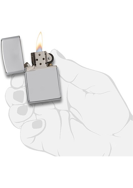 Kişiye Özel Isimli Gazlı Zippo Çakmak Gri