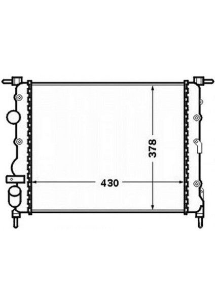 Radyatör Clio Ii-Logan 04 Kng 01 Mgn 96 1.4-1.61.5d-1.9 Klimasiz Mek 430X377X23 27053