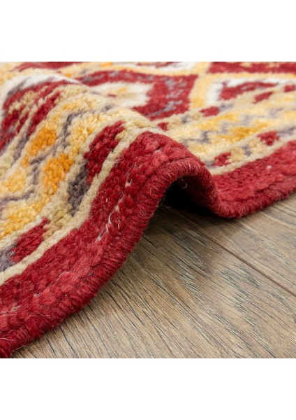 Palas Etnik Desenli El Dokuma Yün Tülü Halı 141X169 cm fırsatları