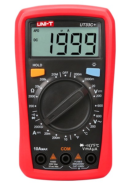 UT-33C+ Mini Cep El Tipi Voltmetre Ampermetre Ac Dc Voltaj Akım Direnç Sıcaklık Diyot 2000 Buzzer ;unı-T