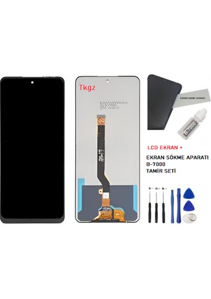 Infinix Hot 11S LCD Ekran Dokunmatik Orijinal Kalite + B-7000 + Tamir Seti