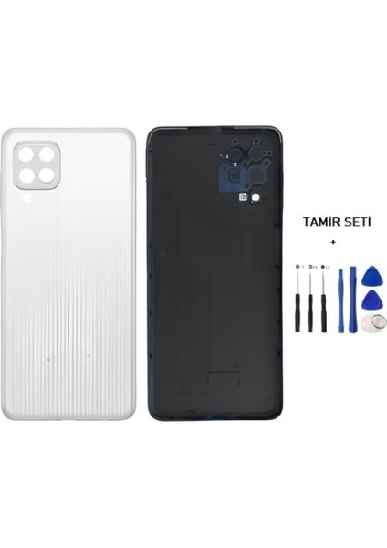 Samsung Galaxy M22 - SM-M225 Full Kasa Arka Kapak Takım Beyaz - Tamir Seti
