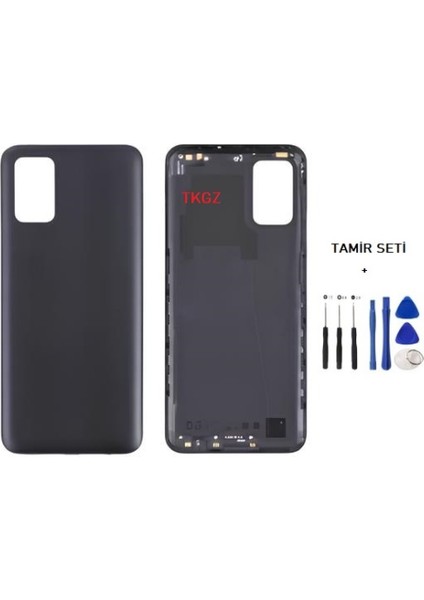 Samsung Galaxy A03S - SM-A037 Full Kasa Arka Kapak Takım Siyah - Tamir Seti