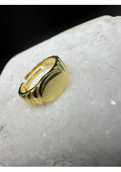 Düz Trend Model Sarı Renk 925 Ayar Gümüş Yüzük fiyatları