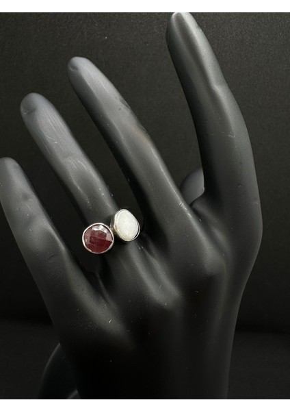 Iki Taşlı Tasarım Gümüş Yüzük fiyatları