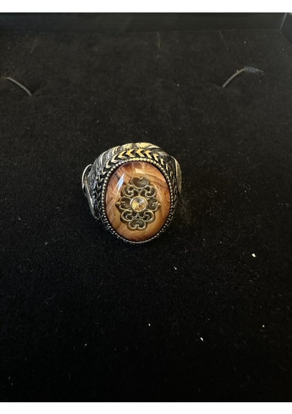 Gümüş Kahverengi Erkek Yüzüğü fiyatları