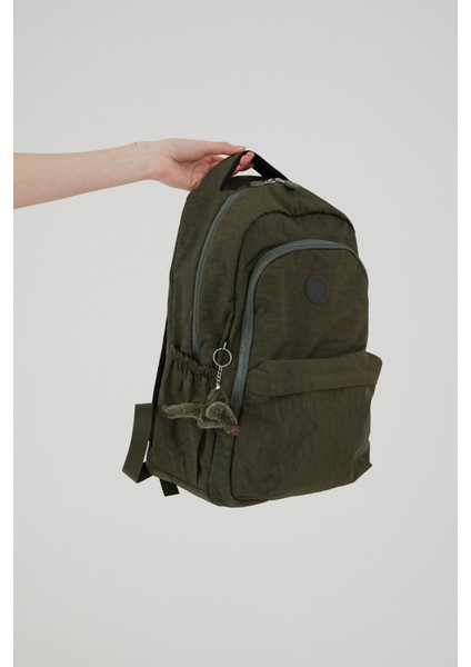 Unisex Siyah Su Geçirmez Krinkıl Kumaş Günlük Sırt Çantası Seyahat ve Okul Çantası Bergamo fırsatları