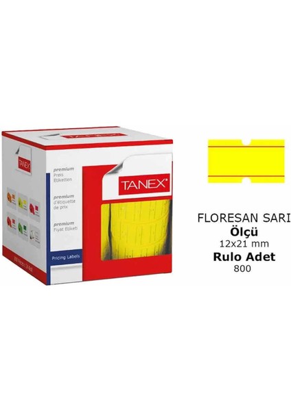 Motex Çizgili Flo Sarı Etiket 800 Adet fiyatları