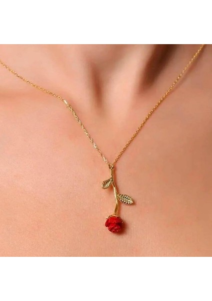 Ayıcıklı Işıklı Teraryum & Gold Rose Gül Kolye modelleri