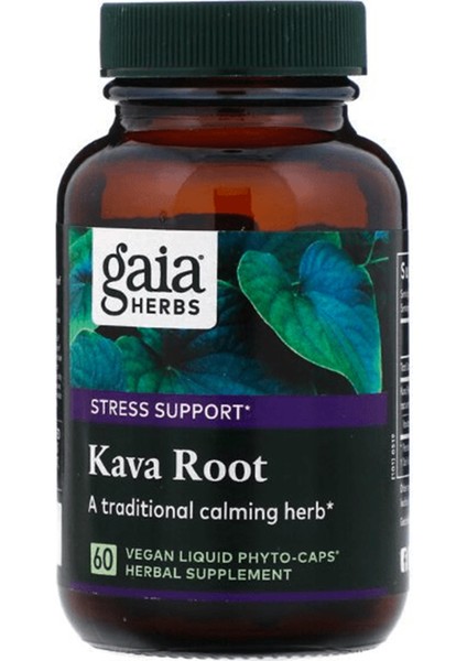 Gaia Herbs Kava Root 517mg 60 Vegan Liquid Phyto-Caps İ42 Usa Menşei