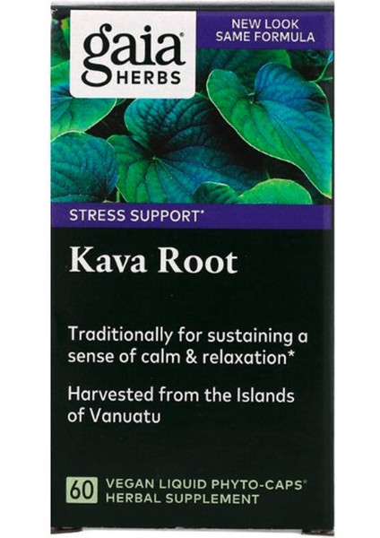 Gaia Herbs Kava Root 517mg 60 Vegan Liquid Phyto-Caps İ42 Usa Menşei