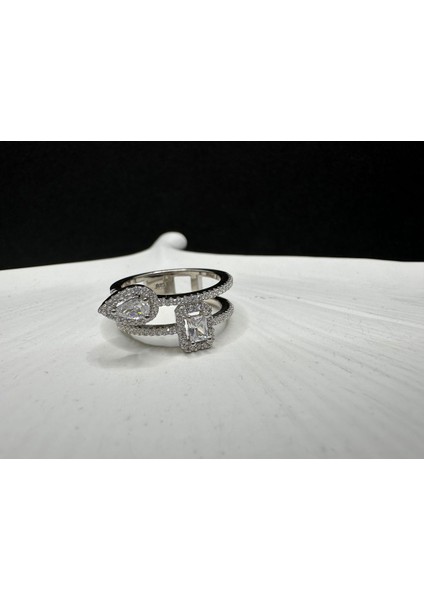 Baget ve Damla Ikili Ithal Gümüş Yüzük fiyatları