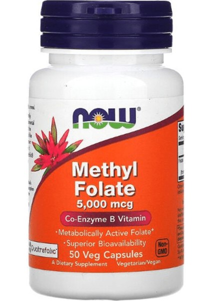 Foods Methyl Folate 5 000 Mcg 50 Veg Capsules İ11