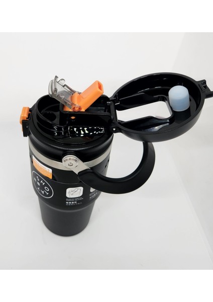 Journey ST 8166 650 ml Çift Kullanımlı Kapak Mug Siyah Turuncu fiyatları