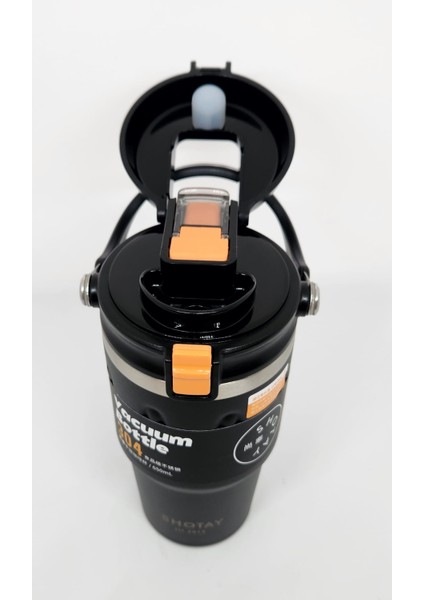 Journey ST 8166 650 ml Çift Kullanımlı Kapak Mug Siyah Turuncu fırsatları