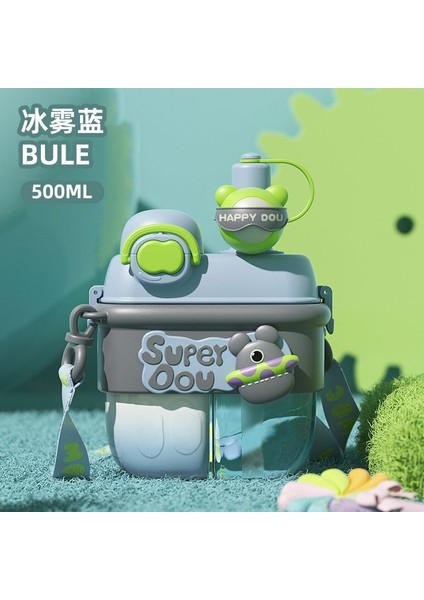 Yaz Bölünmüş Depo Çift Içme Bardağı Yüksek Değerli Çocuk Su Bardağı Büyük Kapasiteli Taşınabilir Açık Düşme Önleyici Öğrenci Plastik Bardak (Yurt Dışından)