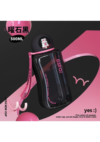 Yaz Aylarında Öğrenciler Için Dış Mekan Su Bardağı, Kızlar ve Çocuklar Için Yüksek Görünümlü Portatif Damlatmaz Bardak, Sevimli Tarz, Kullanımı Kolay Bardak (Yurt Dışından)