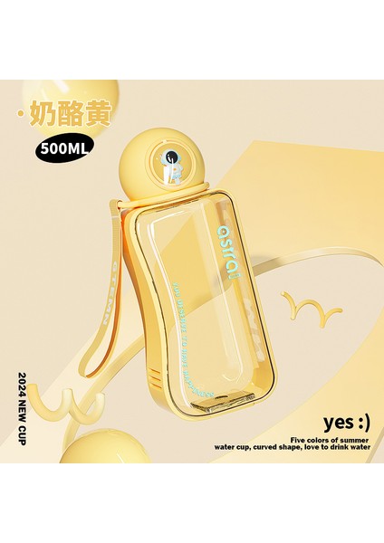 Yaz Aylarında Öğrenciler Için Dış Mekan Su Bardağı, Kızlar ve Çocuklar Için Yüksek Görünümlü Portatif Damlatmaz Bardak, Sevimli Tarz, Kullanımı Kolay Bardak (Yurt Dışından)