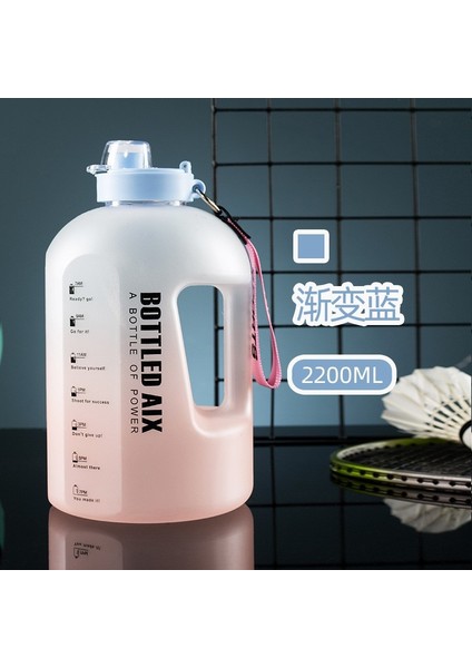 Ton Tonluk Kova Su Isıtıcısı Kadınlar Için Büyük Kapasiteli Spor ve Fitness Açık Hava Plastik Su Bardağı Erkekler Için Taşınabilir Şeffaf Yüksek Sıcaklığa Dayanıklı Bardak (Yurt Dışından)