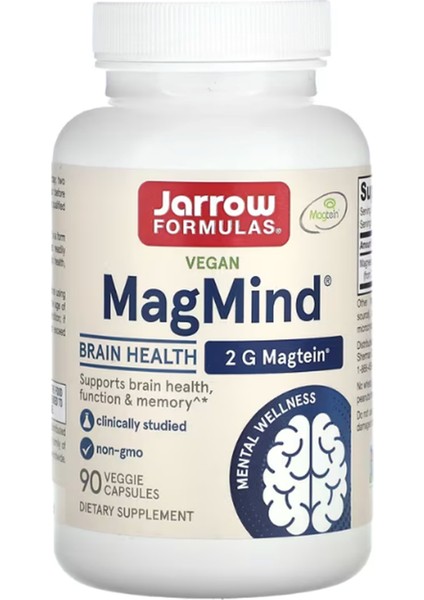 Jarrow Formulas Jarrow Formulas  Magmind  90 Veggie Capsul  Biliş  Hafıza Ve Brain