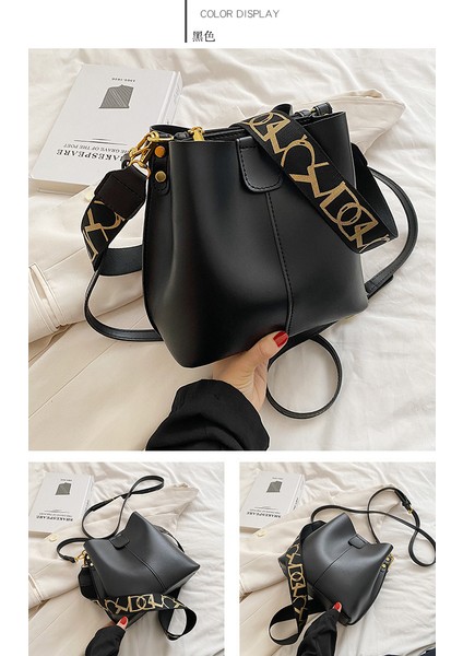 Kova Çantası Kadın Üst Düzey Niş Zarif Omuz Çantası 2024 Yeni Kore Tarzı Kadın Çantası Moda Crossbody Çanta (Yurt Dışından)