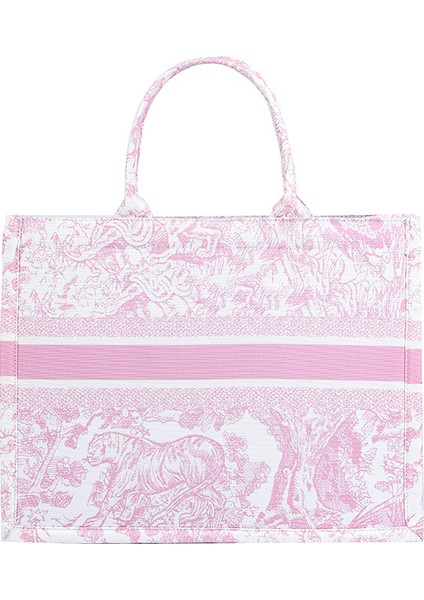 Kadın Çantası Kadın Yeni Stil Ulusal Stil Jakarlı Nakış Moda Omuz Çantası Büyük Kapasiteli Taşınabilir Alışveriş Çantası Kadın Kanvas Çanta (Yurt Dışından)