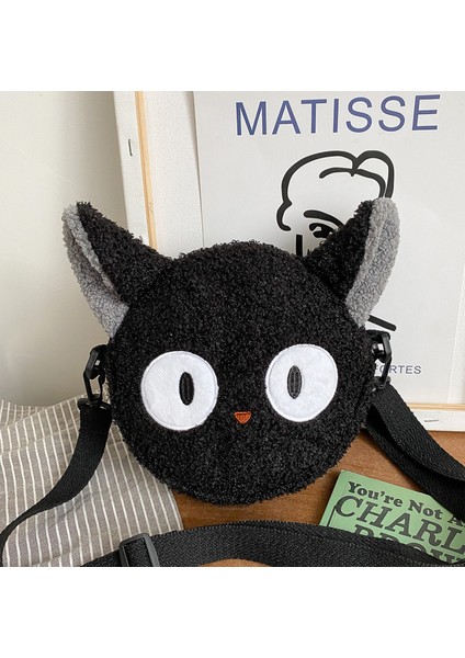 Kadın Çantaları Sonbahar ve Kış Yeni Sevimli Bebek Kadın Omuz Çantası Moda Crossbody Küçük Yuvarlak Çanta Öğrenci Cep Telefonu Çantası (Yurt Dışından)