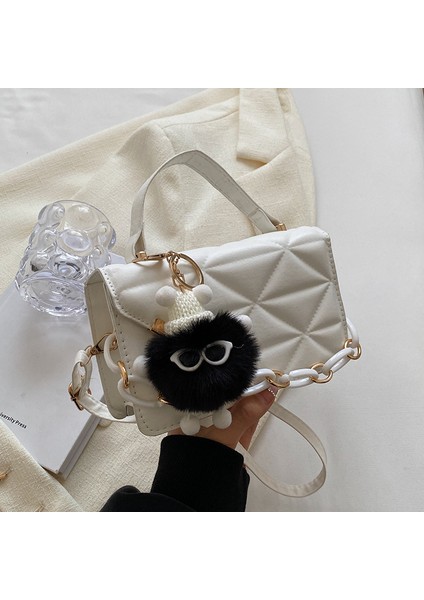 Kadınlar Için High-End Niş Retro Çanta 2024 Yeni Moda Eşkenar Dörtgen Crossbody Çanta Çok Yönlü Ins Omuz Çantası (Yurt Dışından)