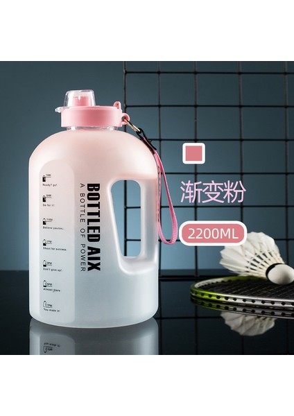 Ton Tonluk Kova Su Isıtıcısı Kadınlar Için Büyük Kapasiteli Spor ve Fitness Açık Hava Plastik Su Bardağı Erkekler Için Taşınabilir Şeffaf Yüksek Sıcaklığa Dayanıklı Bardak (Yurt Dışından)