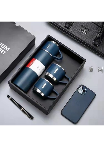 High-End Iş Termos Bardak Hediye Seti 304 Paslanmaz Çelik Çay ve Su Ayırma Ofis Çay Bardağı Pratik Hatıra (Yurt Dışından)