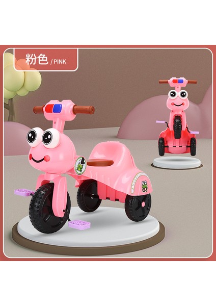 Çocuk Pedallı Üç Tekerlekli Bisiklet Katlanabilir Bebek Pedallı Bisiklet 1-2-4 Yaş Müzikli ve Işıklı Çocuk Bisikleti (Yurt Dışından)