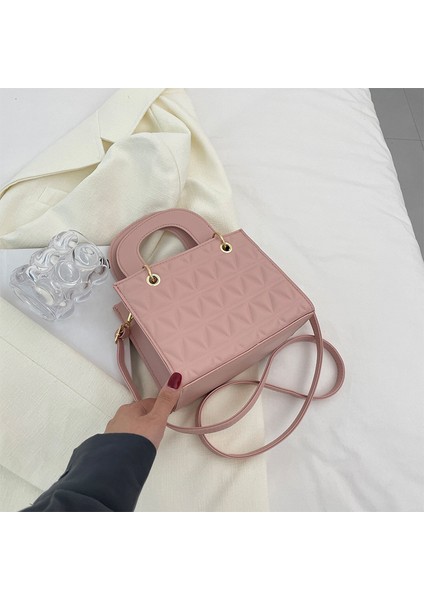 Moda Rahat Çanta Ekose Küçük Çanta Kadın Çantası 2023 Popüler Yeni Stil Modaya Uygun Basit Yabancı Stil Tek Omuz Crossbody Çanta (Yurt Dışından)