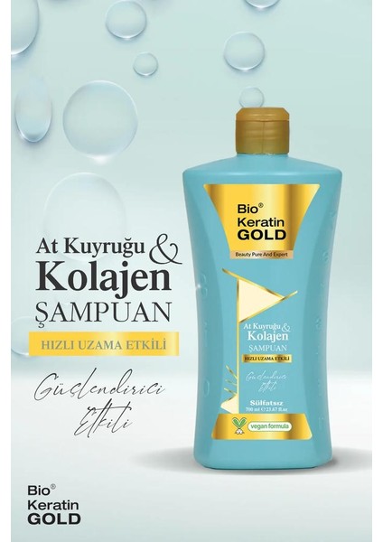 At Kuyruğu & Kolajen Hızlı Uzama Etkili Tuzsuz Şampuan 700 Ml