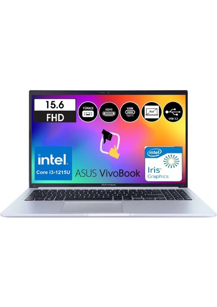 Vivobook 15 F1502ZA-EJ1535 Intel I3-1215U 4gb Ram 1tb SSD W11P 15,6" Fhd  Snertech Çanta