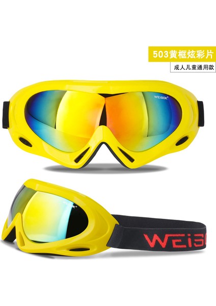 Kayak Gözlükleri Tek Katmanlı Yetişkin ve Çocuk Dağcılık Gözlükleri Rüzgar Geçirmez ve Toz Geçirmez Dış Mekan Kayak Ekipmanları (Yurt Dışından)