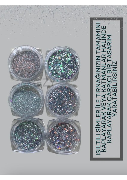 Nail Art Tırnak Süsleme Pul Sim Seti 6'lı