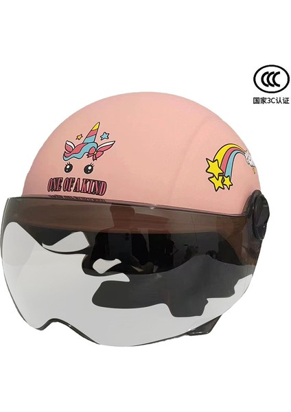 3c Sertifikalı Çocuk Kaskı, Elektrikli Araç, Dört Mevsim Üniversal Tam Kask, Güneş Koruması, Motosiklet Yarım Kaskı, Karikatür Emniyet Kaskı (Yurt Dışından)