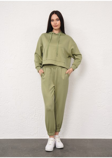 Yeşil Yumuşak Dokulu Modal Eşofman Takımı modelleri