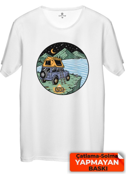 Çakılap Macera - Doğa - Kamp Baskılı Tişört (Rgl-Mcr)