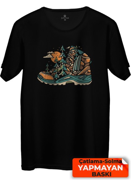 Çakılap Macera - Doğa - Kamp Baskılı Tişört (Rgl-Mcr)