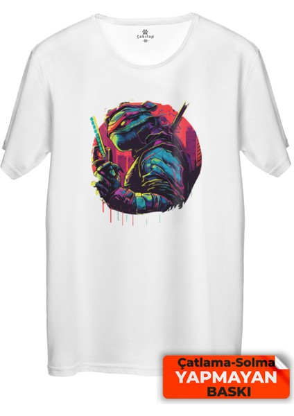 Çakılap Ninja Kaplumbağa Baskılı Tişört (Rgl-Krsk)