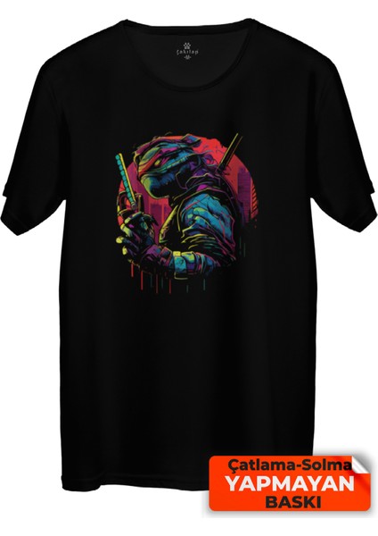Çakılap Ninja Kaplumbağa Baskılı Tişört (Rgl-Krsk)