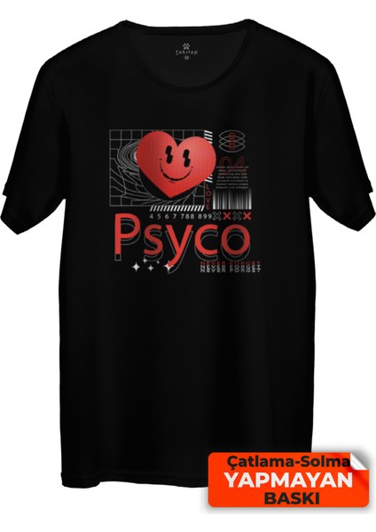 Çakılap Psyco Baskılı Tişört (Rgl-Krsk)
