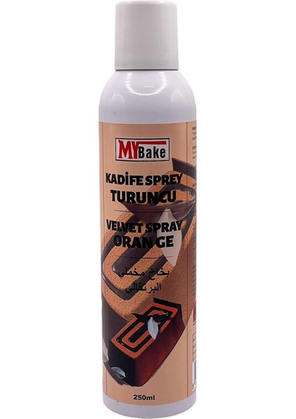 Velvet Kadife Sprey Gıda Boyası 250 ml Turuncu