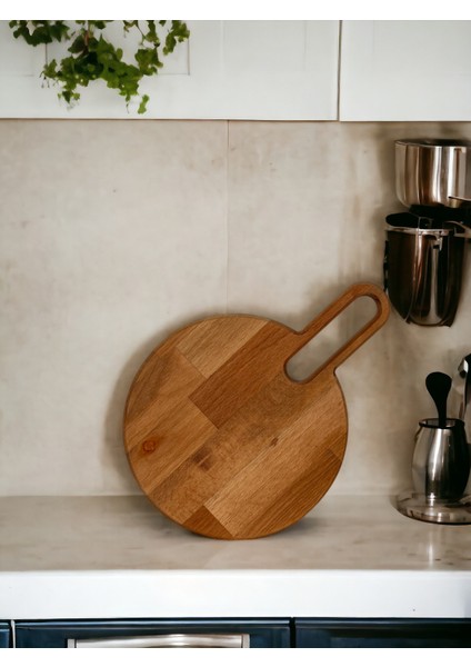 Doğal Kayın Ağacı Clıff Yuvarlak Kesme ve Sunum Tahtası