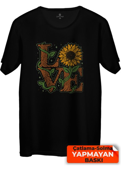 Çakılap Love Baskılı Tişört (Rgl-Krsk)