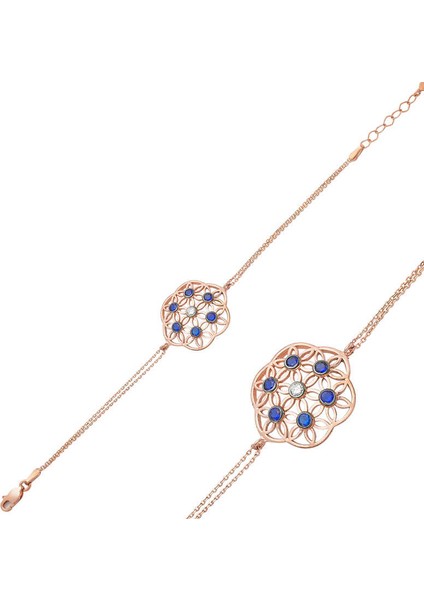 ​gümüş Rose Yaşam Çiçeği Bileklik