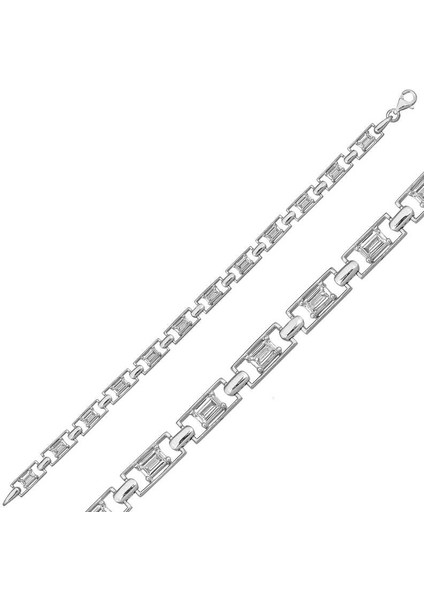 Gümüş Baget Su Yolu Bayan Bileklik