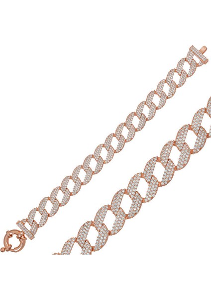 Gümüş Rose Taşlı Gurmet Bayan Bileklik