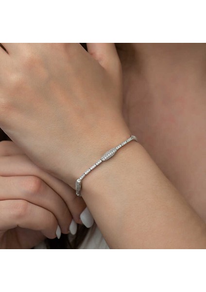 Gümüş Su Yolu Bayan Bileklik modelleri